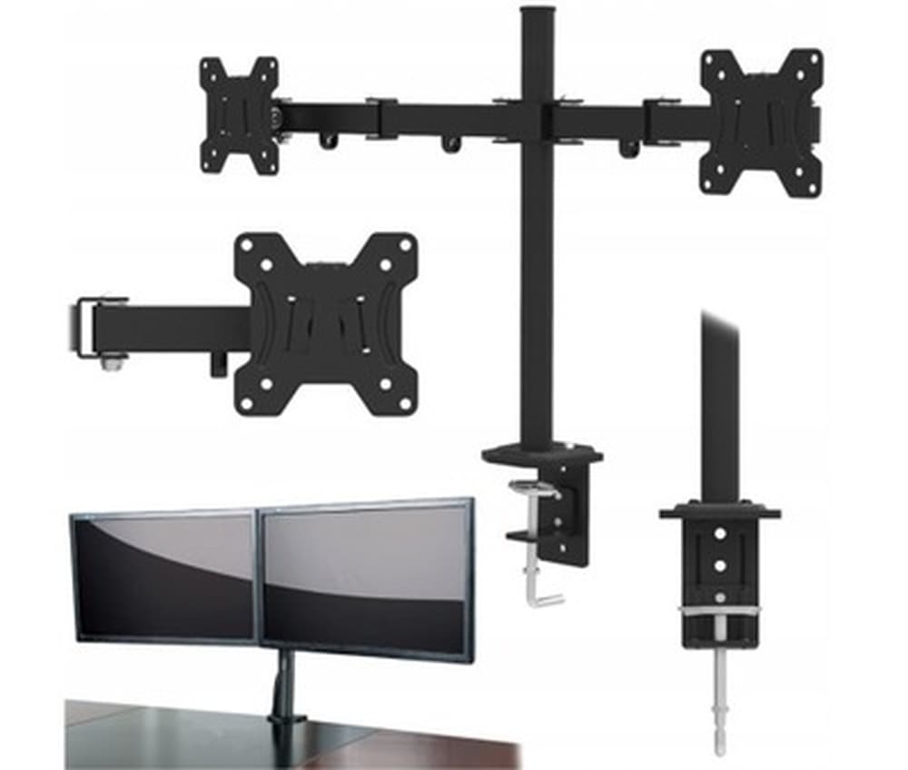 Manhattan Uchwyt / Stojak do Monitora 27" Biurkowy Czarny 461658