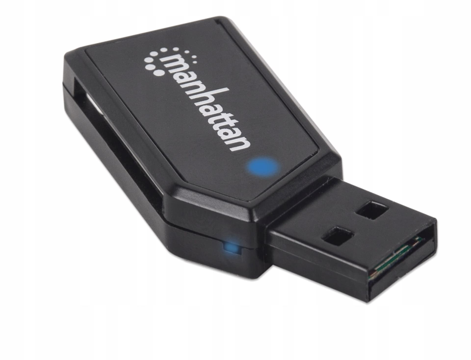 MANHATTAN Czytnik kart magnetycznych USB, 3-ścieżkowy, czarny