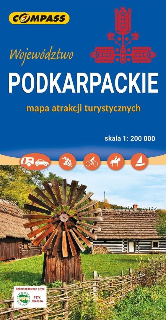 Mapa Podkarpackie - atrakcje turystyczne, praca zbiorowa