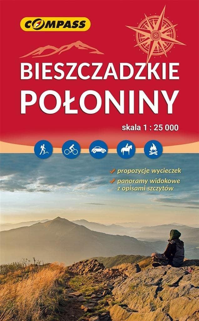 Mapa turystyczna Bieszczadzkie Połoniny skala 1:25 000