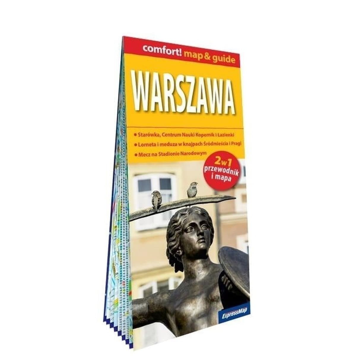 Mapa i przewodnik Warszawa laminat 2025
