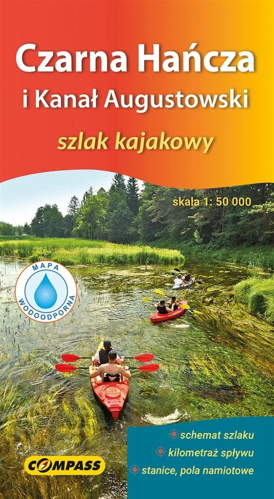 Mapa kajakowa Czarna Hańcza i Kanał Augustowski 1:50 000