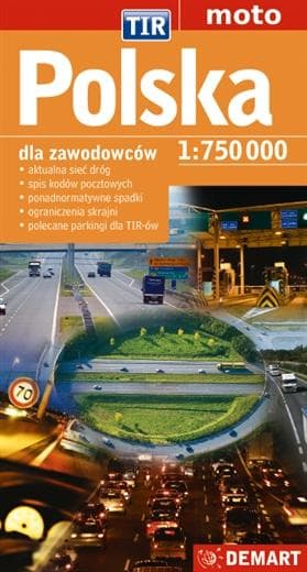 Mapa samochodowa Polska TIR - aktualne dane