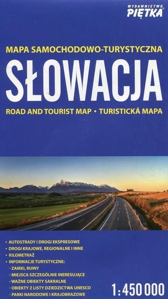 Mapa samochodowa Słowacja 1:450 000 Piętka - praca zbiorowa