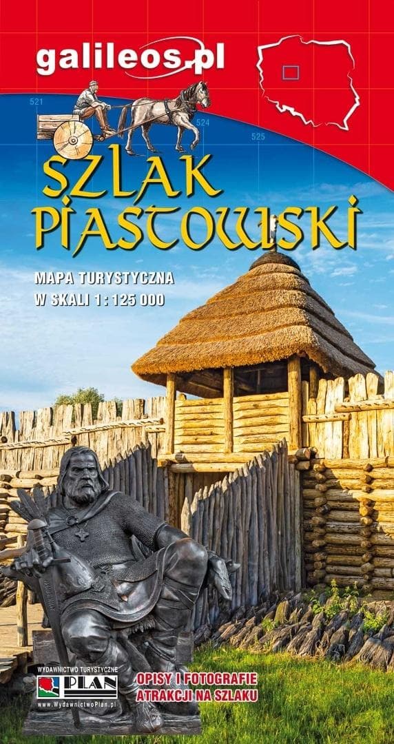 Mapa turystyczna Szlak Piastowski 1:125 000