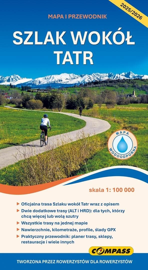 Mapa turystyczna Szlak Wokół Tatr laminowana