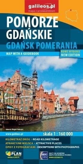 Mapa z przewodnikiem Pomorze Gdańskie wersja angielska