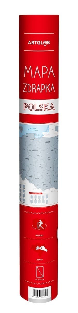 Mapa zdrapka Polska 1:1 500 000 Młodego Odkrywcy