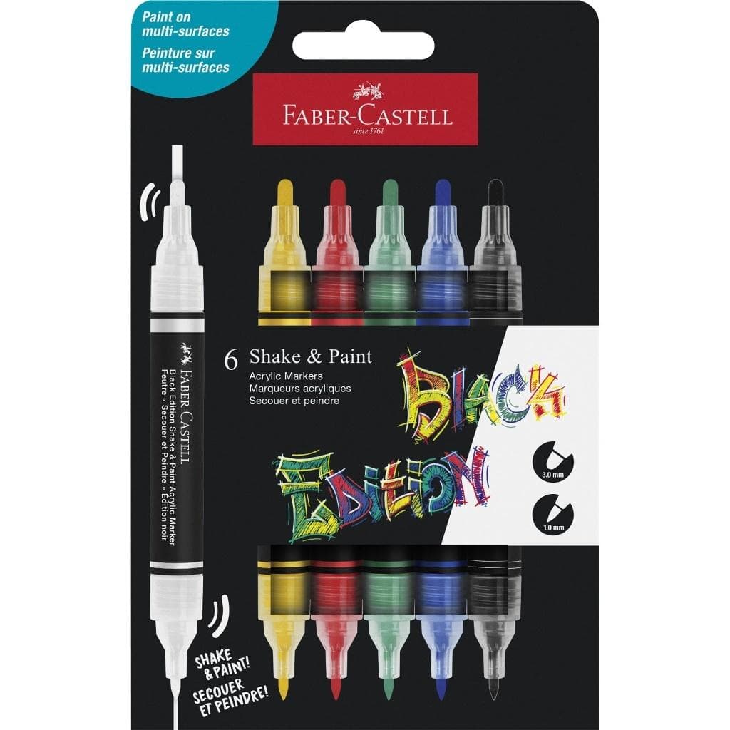 Marker akrylowy Faber-Castell Black Edition 6 sztuk