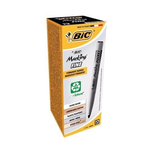 Marker permanentny cienkopis Pocket ECOlutions czarny 12 sztuk