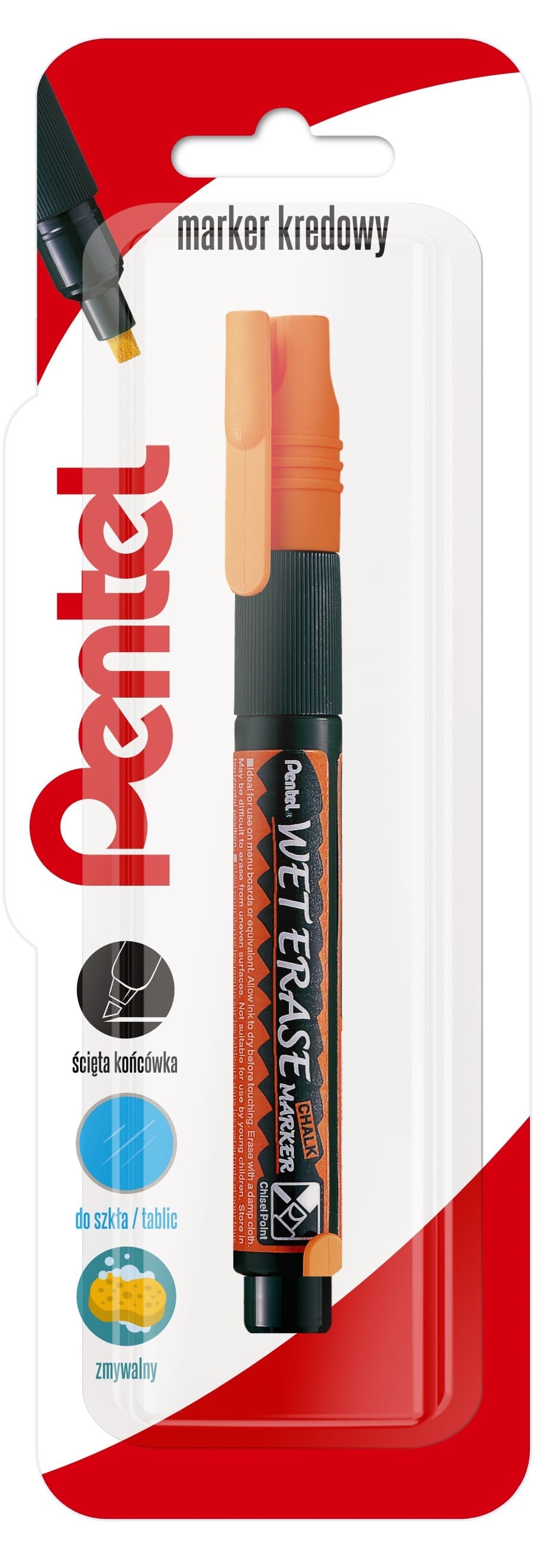 Marker kredowy Pentel SMW26 pomarańczowy 1 szt.