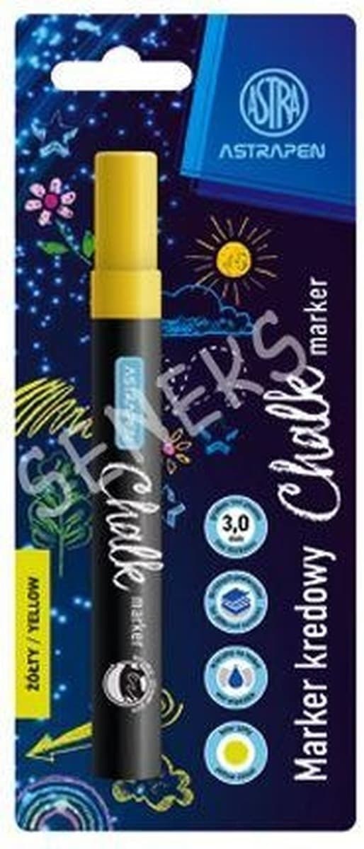 Marker kredowy żółty Astrapen okrągły