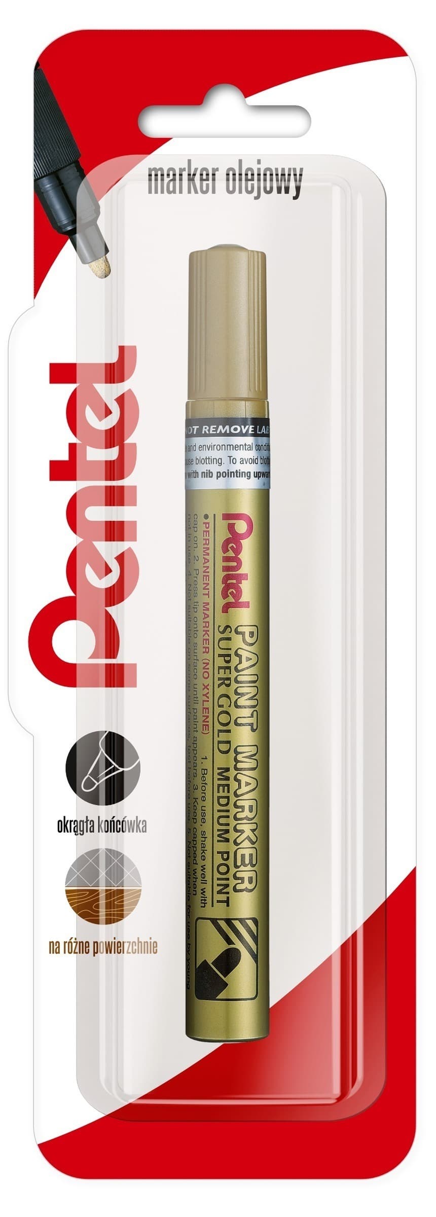 Marker olejowy Pentel MMP10 złoty 1 szt. blister
