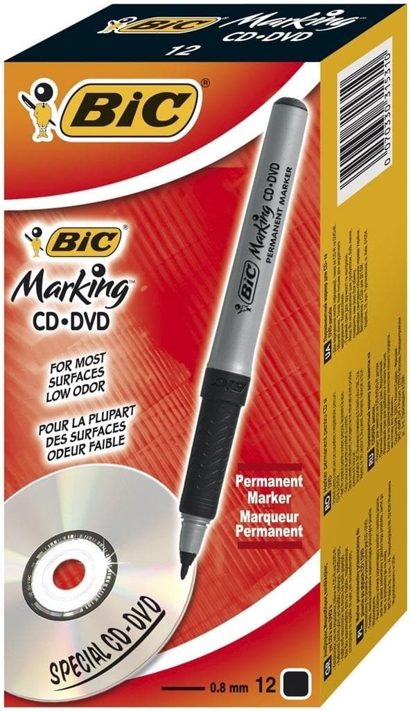 Markery CD/DVD BIC czarne