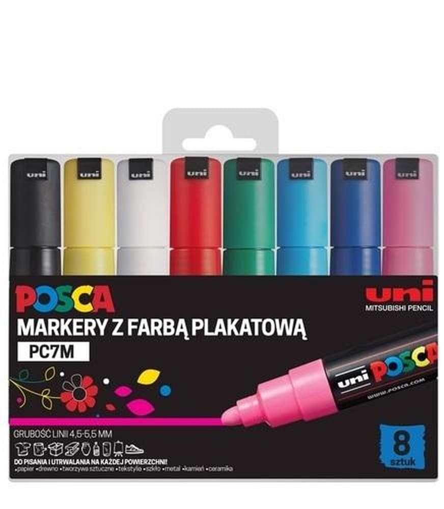 Markery plakatowe Uni Posca PC-5M 8 kolorów