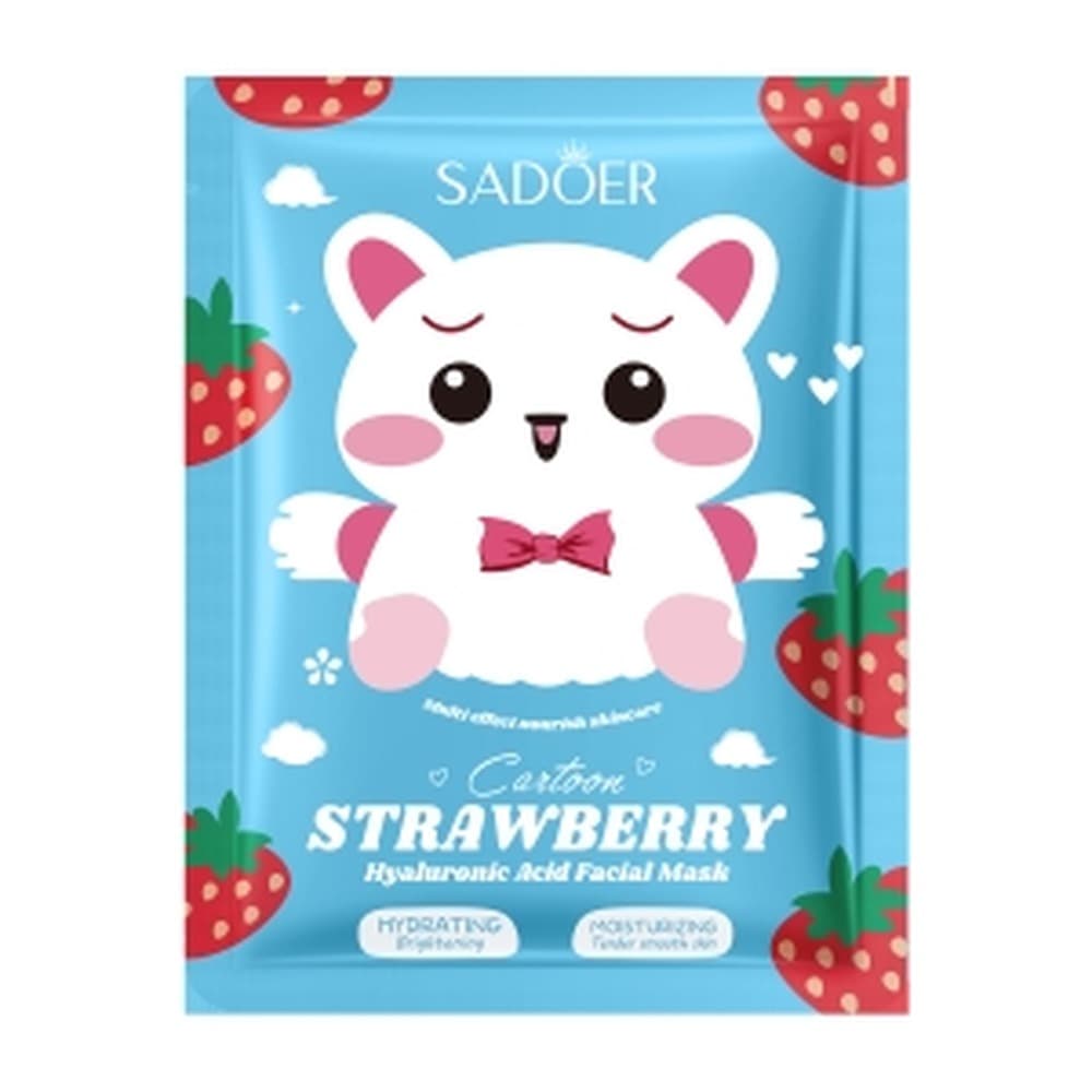 Maska do twarzy SADOER Strawberry 25 g w płachcie