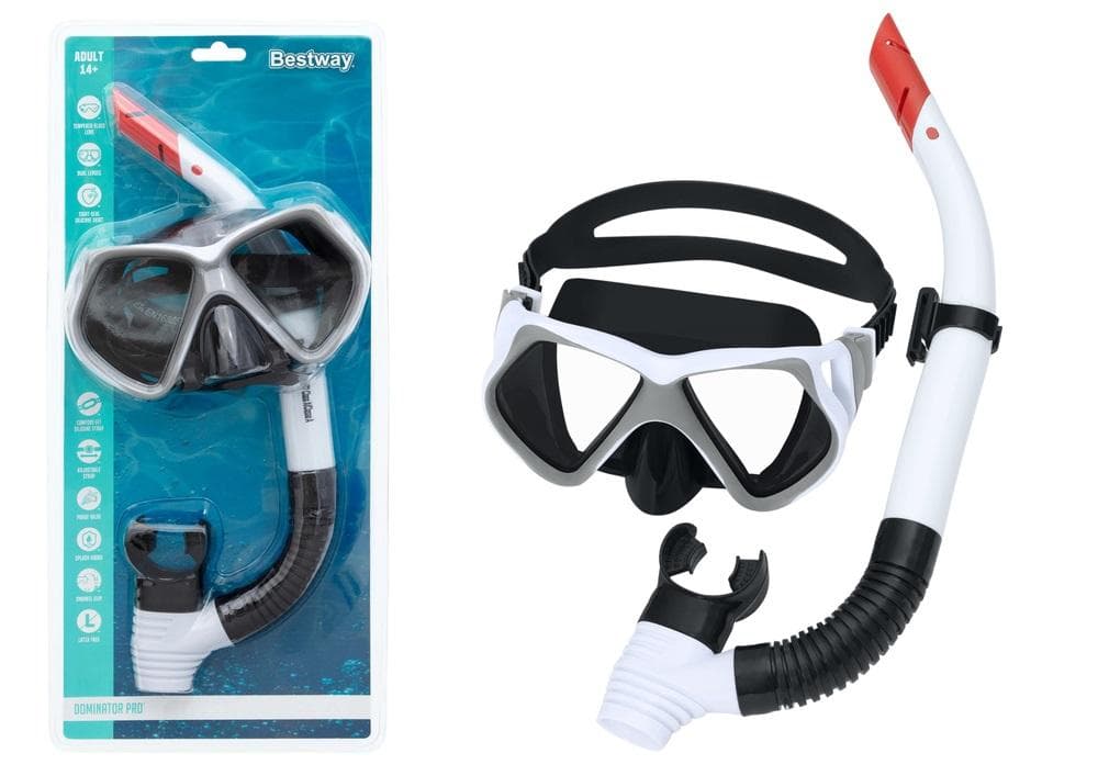 Maska do nurkowania z rurką biała Bestway 24069