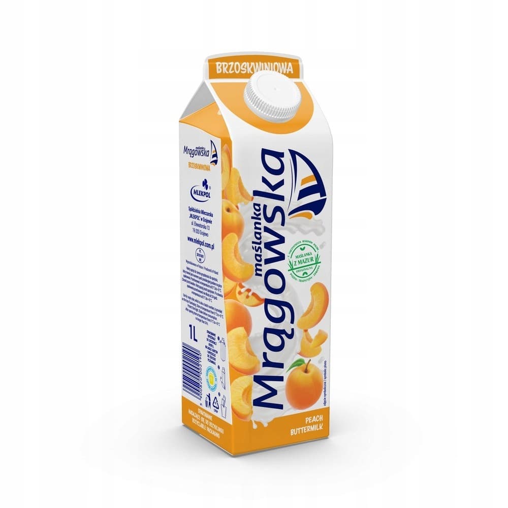 Maślanka Mrągowo Brzoskwiniowa 1 l