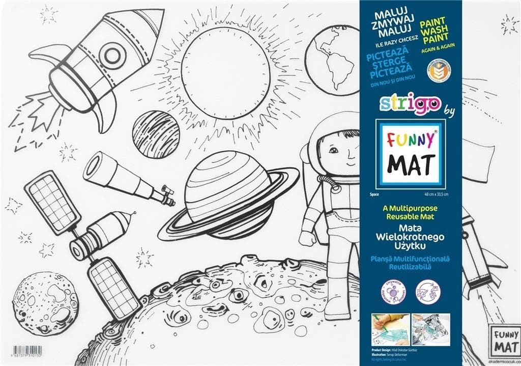 Funny Mat Mata do Rysowania Space Transparentna 48x33,5 cm