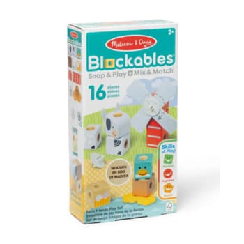 Melissa & Doug Drewniane klocki Blockables Farma dla dzieci