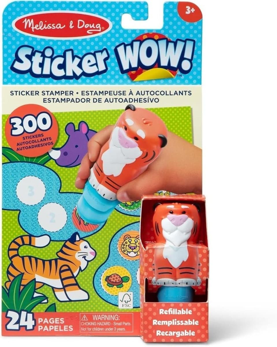 Melissa & Doug Stempel Tygrysek z naklejkami i książeczką dla dzieci