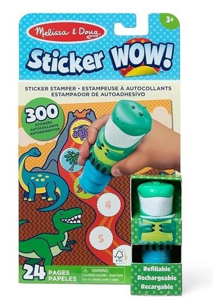 Melissa & Doug Stempel Dinozaur z naklejkami i książeczką dla dzieci
