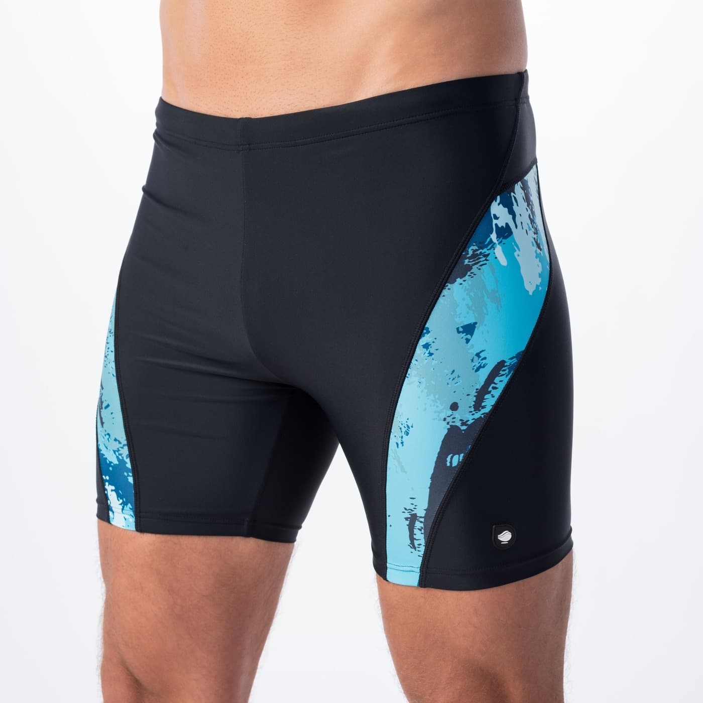 Męskie Bokserki Kąpielowe FIERO BLACK/SEA PRINT
