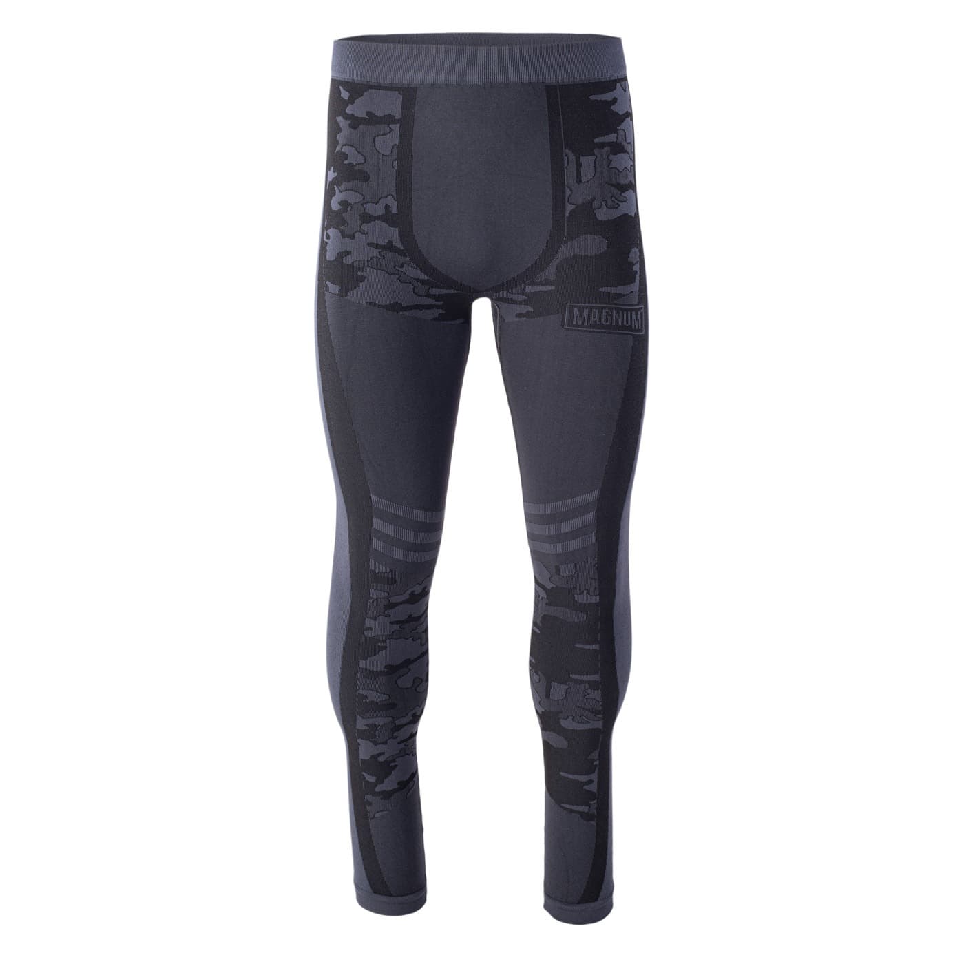 Męskie legginsy termoaktywne Magnum Camo Bottom kamuflaż czarno-szaro-biały