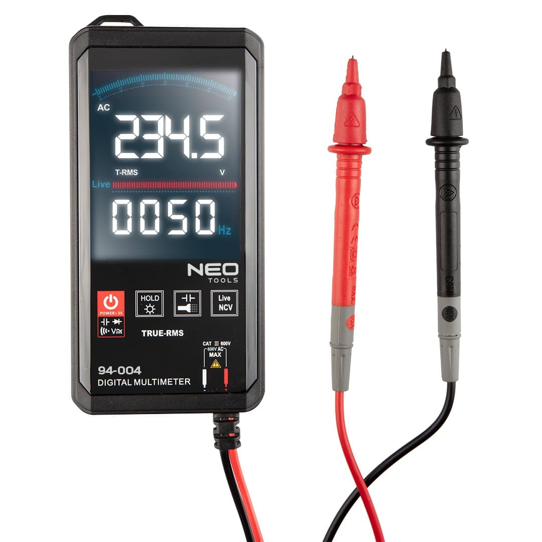 Miernik cyfrowy z auto rozpoznaniem i latarką NEO Tools