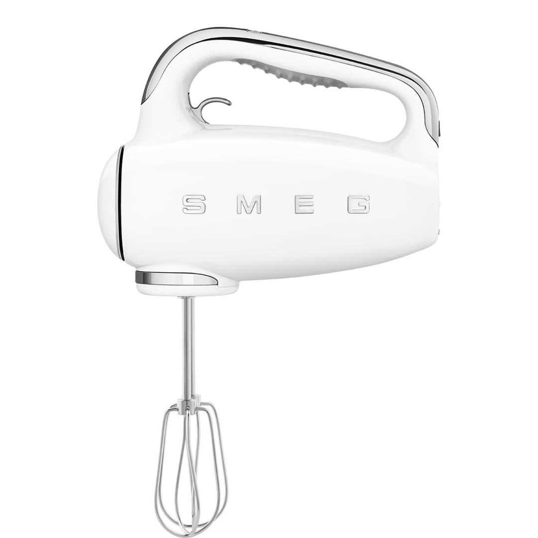 Mikser ręczny Smeg HMF01WHEU kremowy w stylu retro z lat 50.