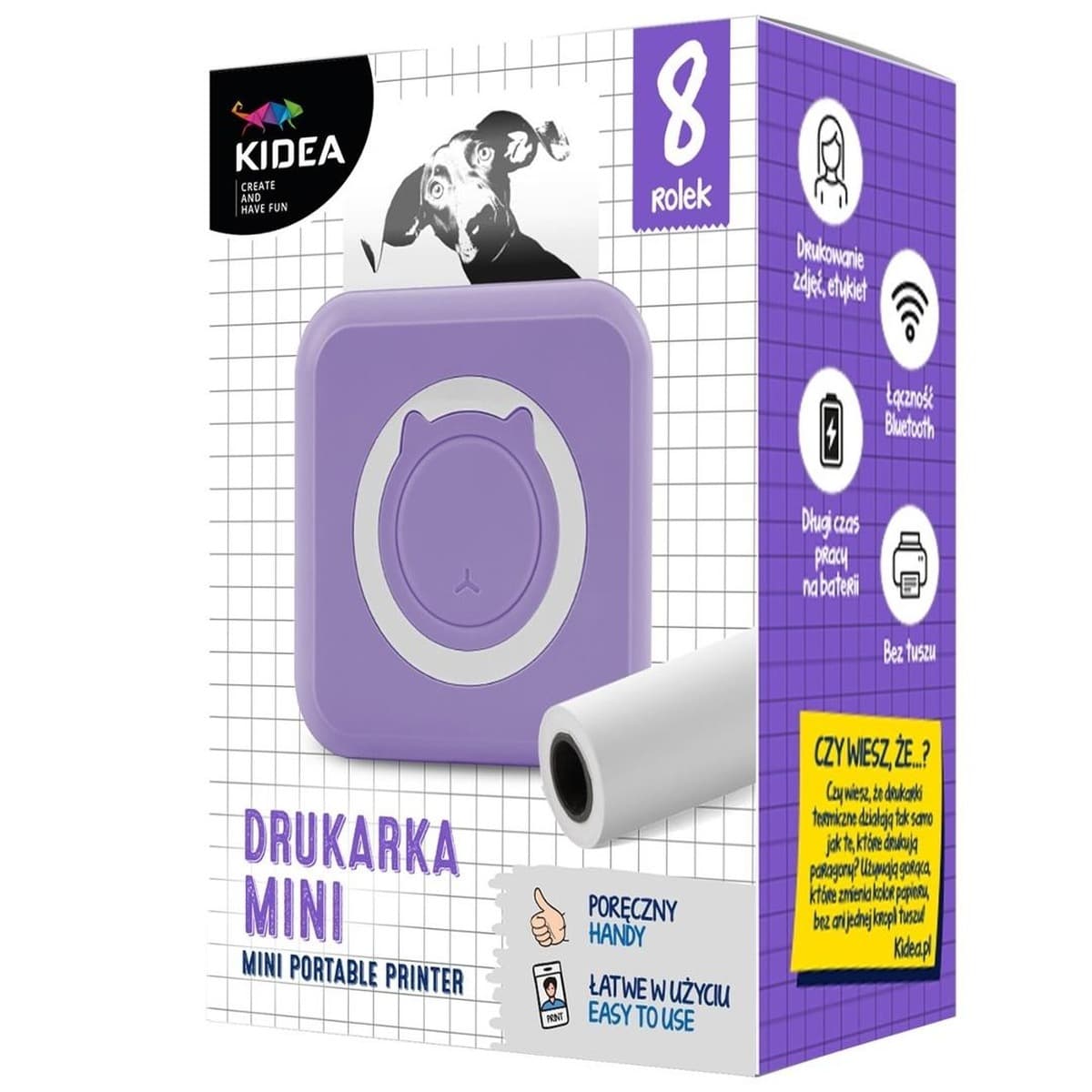 Mini drukarka termiczna Kidea do etykiet i zdjęć