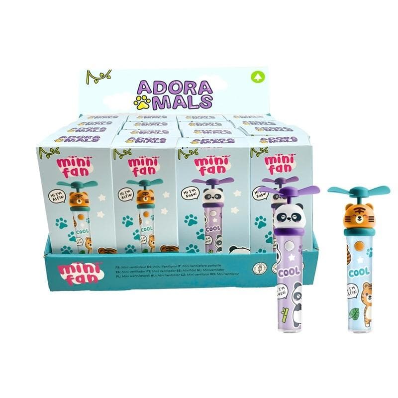 Mini wiatraczek USB Adoramals Wild MIX 3 prędkości