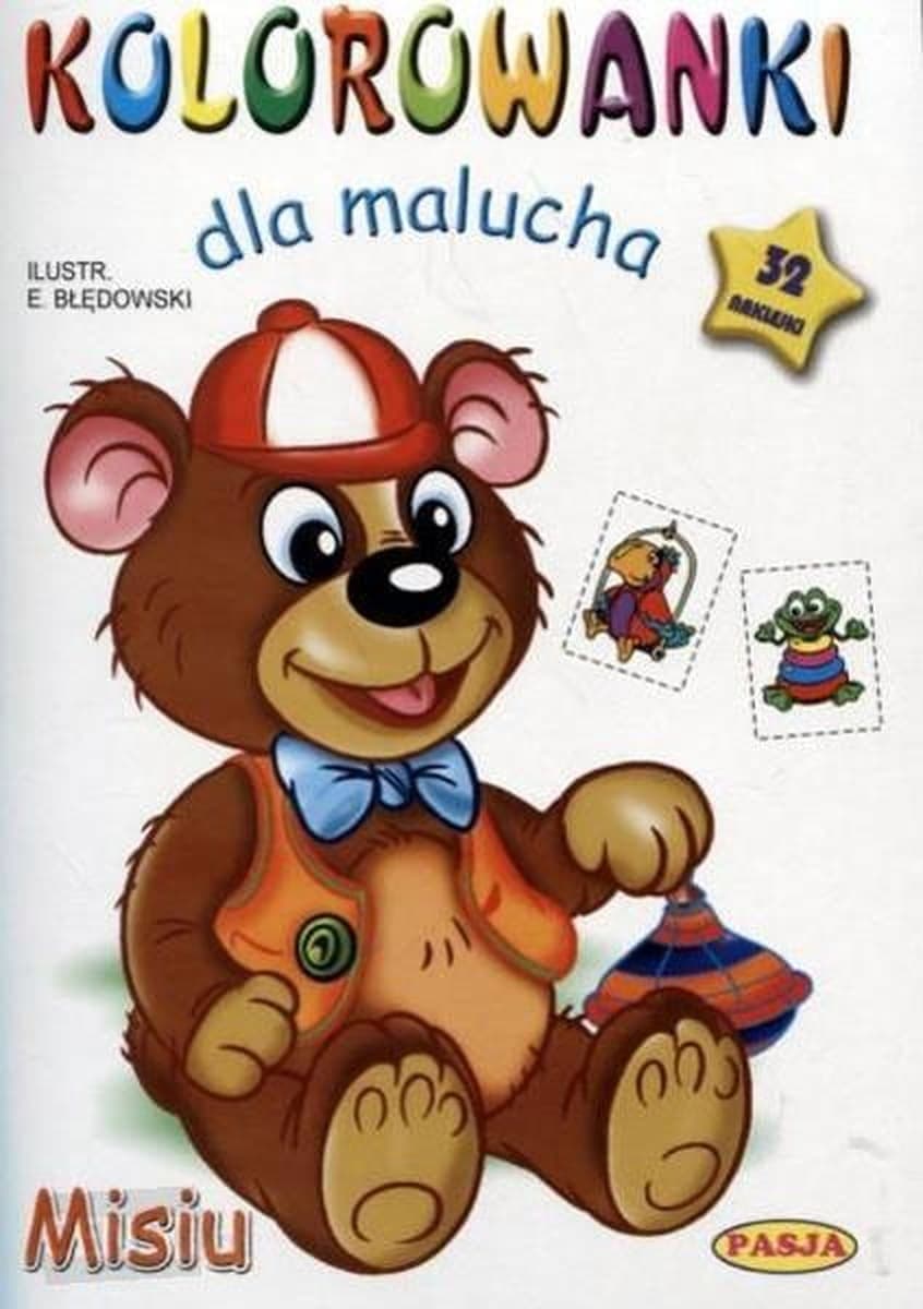 Misiu Kolorowanka dla Dzieci z Naklejkami