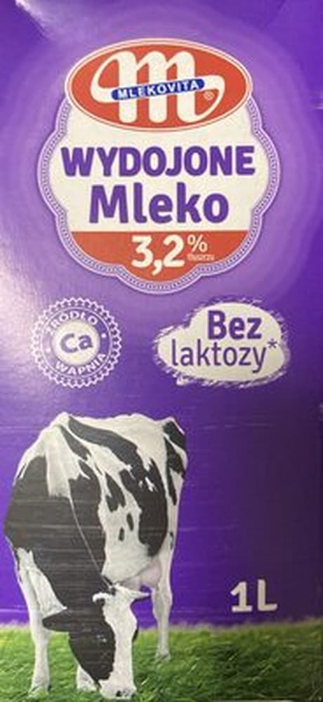Mlekovita Mleko UHT 3,2% tłuszczu 1l Wydojone bez laktozy