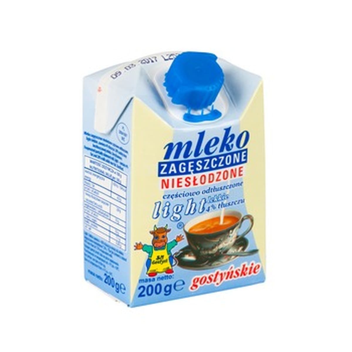Mleko zagęszczone niesłodzone light 4% 200 g