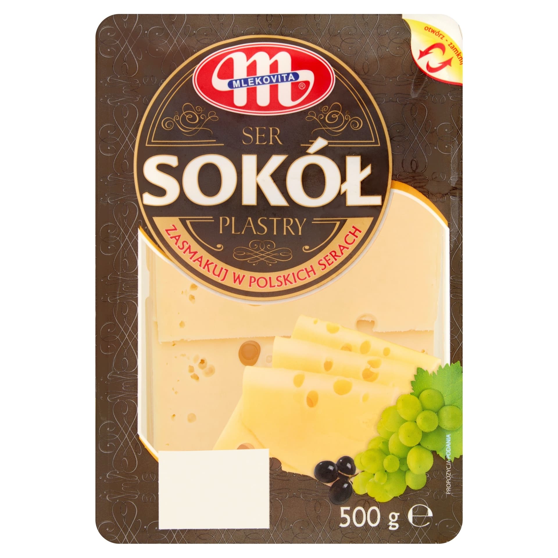Mlekovita Ser Sokół dojrzewający plastry 500g