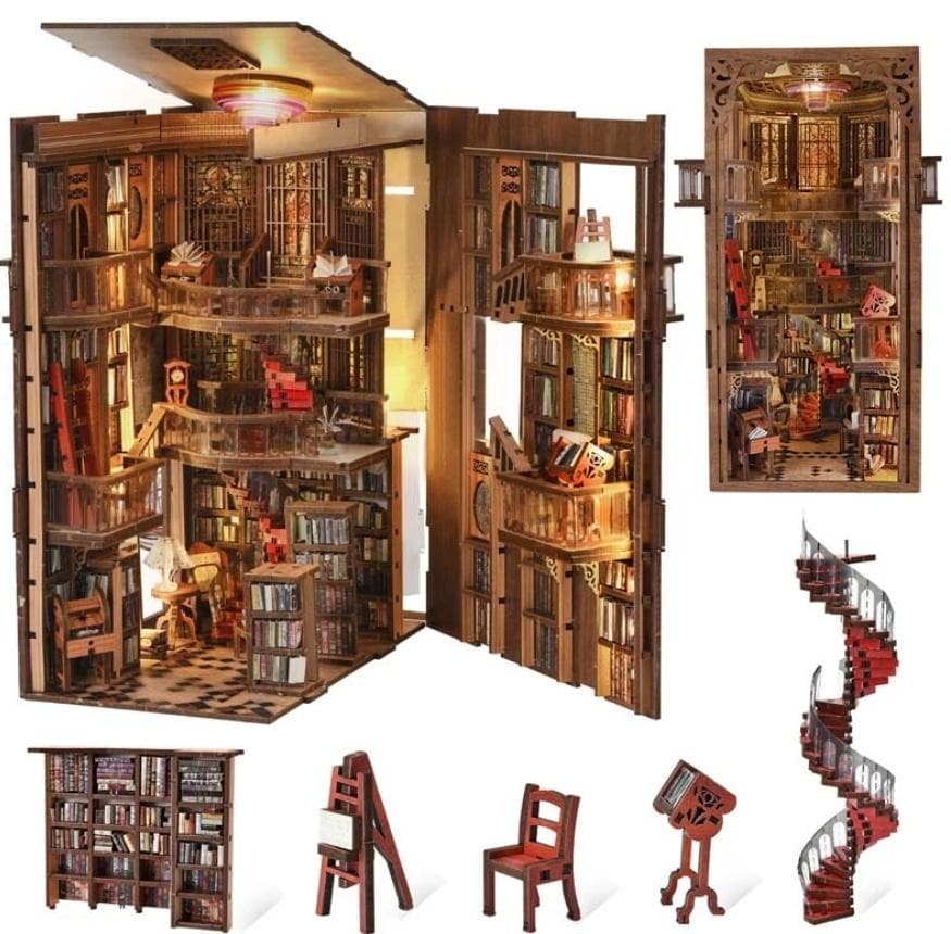 Miniaturowy domek Biblioteka Narodowa Book Nook 410 elementów skala 1:24