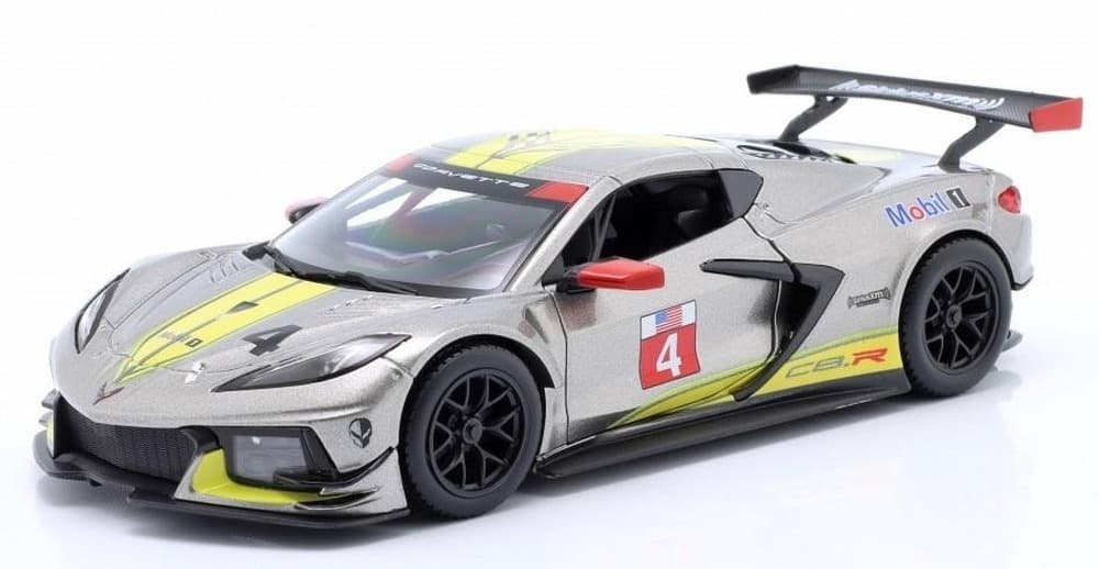 Model samochodu Chevrolet Corvette srebrny skala 1:24 BBURAGO