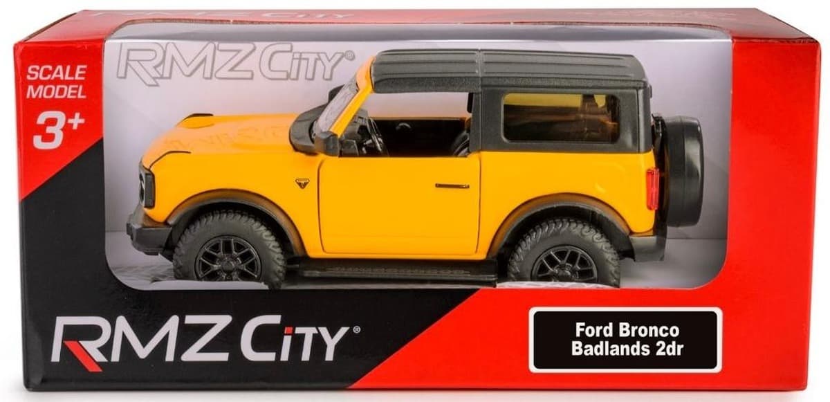 Model samochodu Ford Bronco Badlands 2023 Hard Top żółty