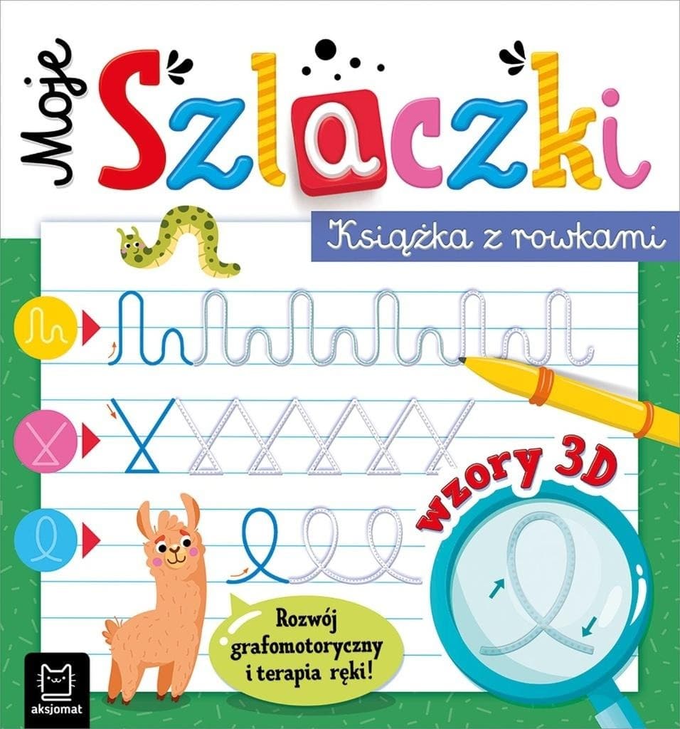 Moje szlaczki. Książka 3D z rowkami do nauki pisania