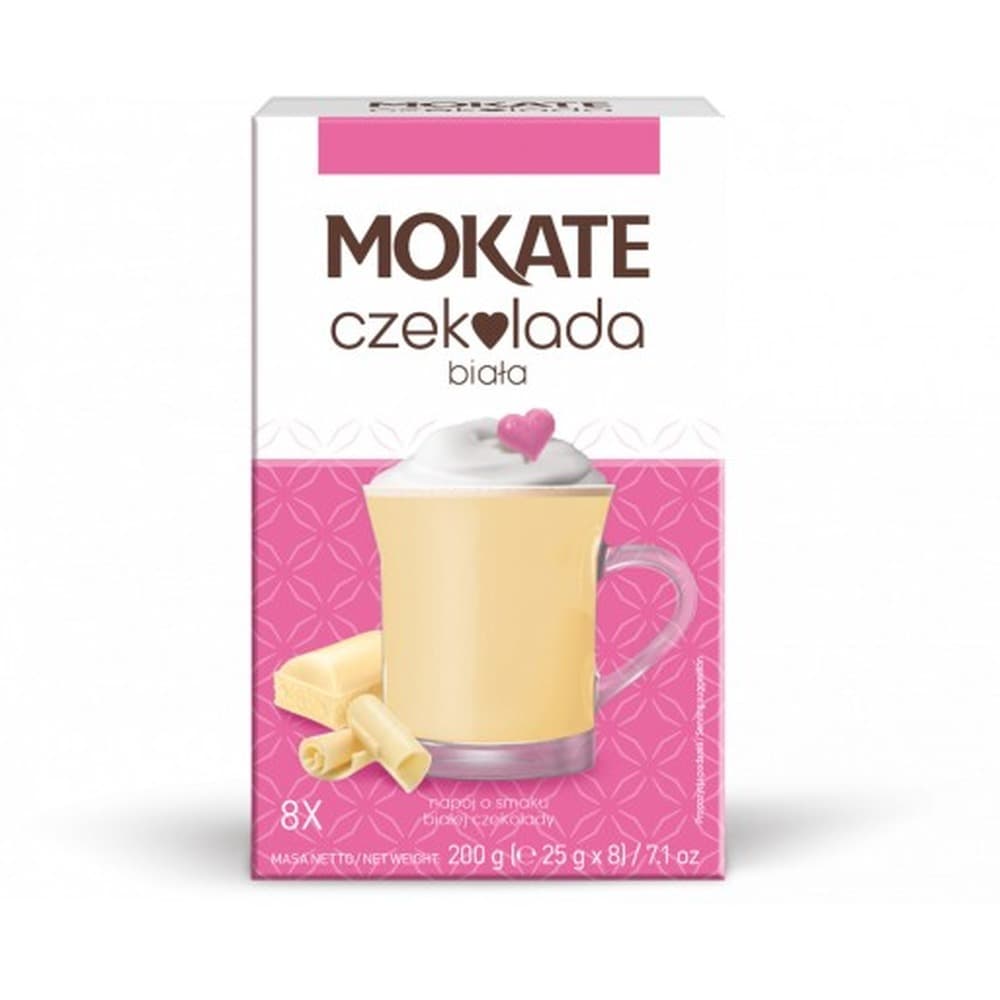 Napój Mokate o smaku białej czekolady 8 x 25g