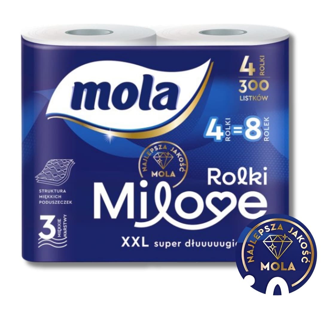 Mola Papier Toaletowy biały XXL 4 sztuki