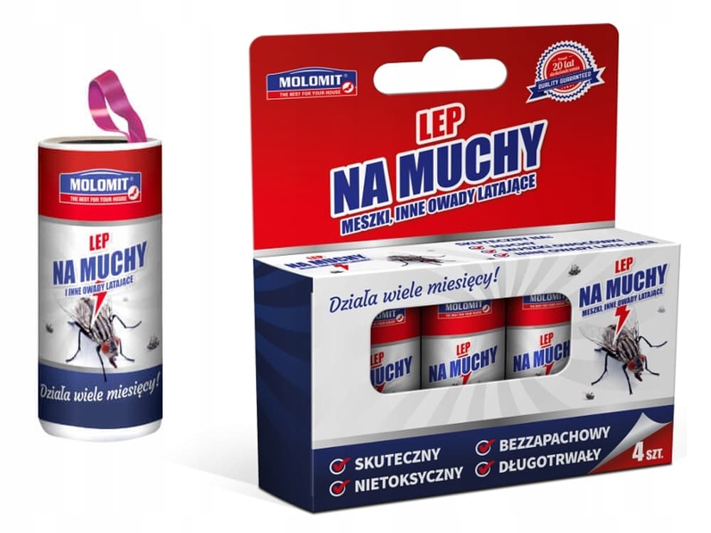 Molomit 4 sztuki Okrągły Lep na Muchy
