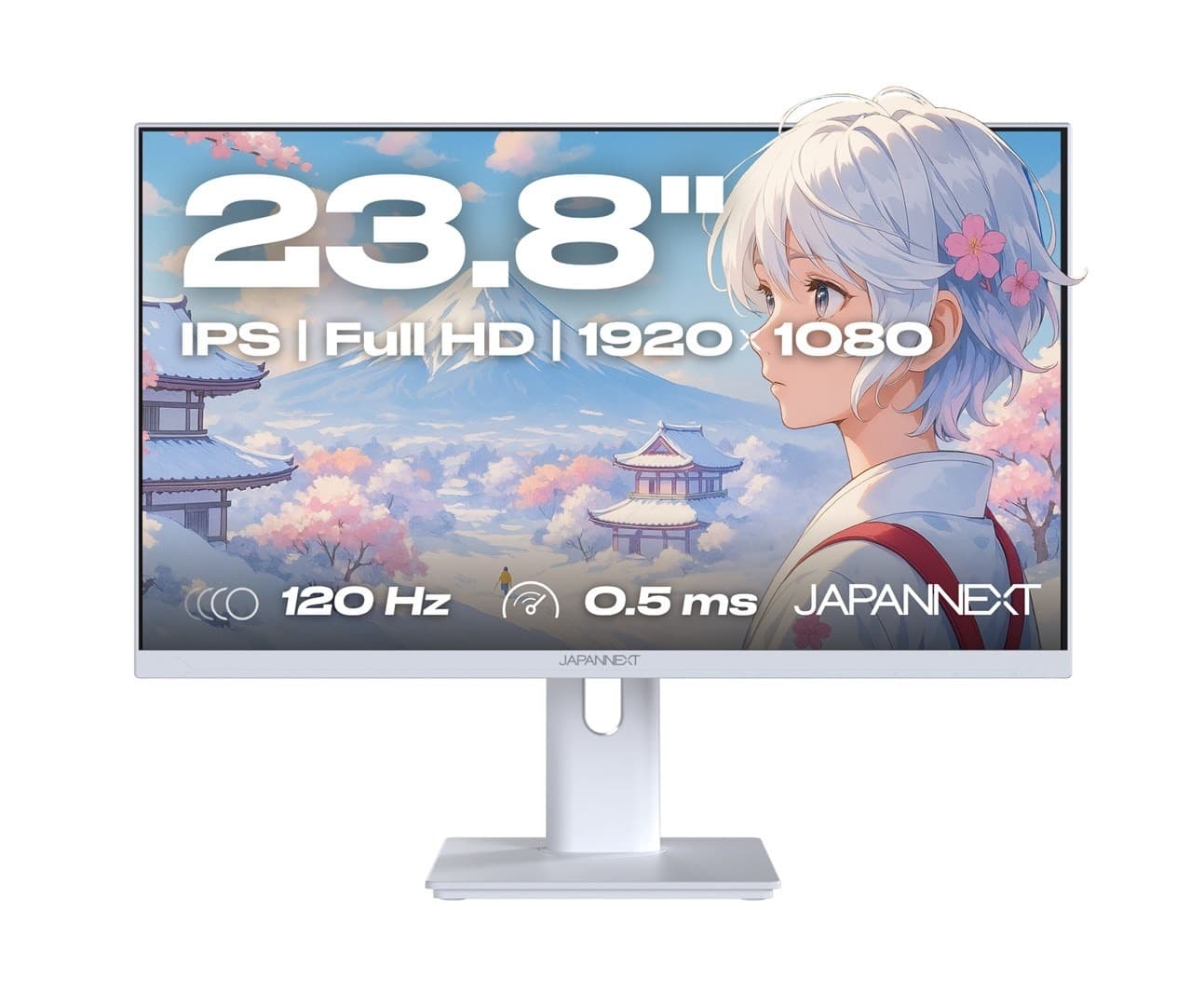 Monitor JAPANNEXT 60,5cm JN-I238FHD120F-HSP-W Biały FHD 16:9 HDMI