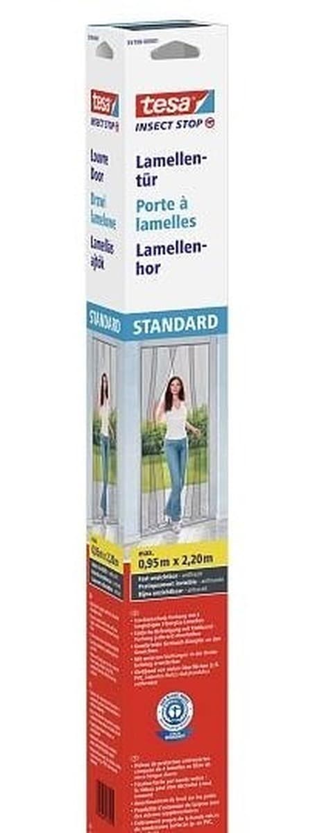 Moskitiera drzwiowa z lamelami czarna 0,95 m x 2,2 m standard