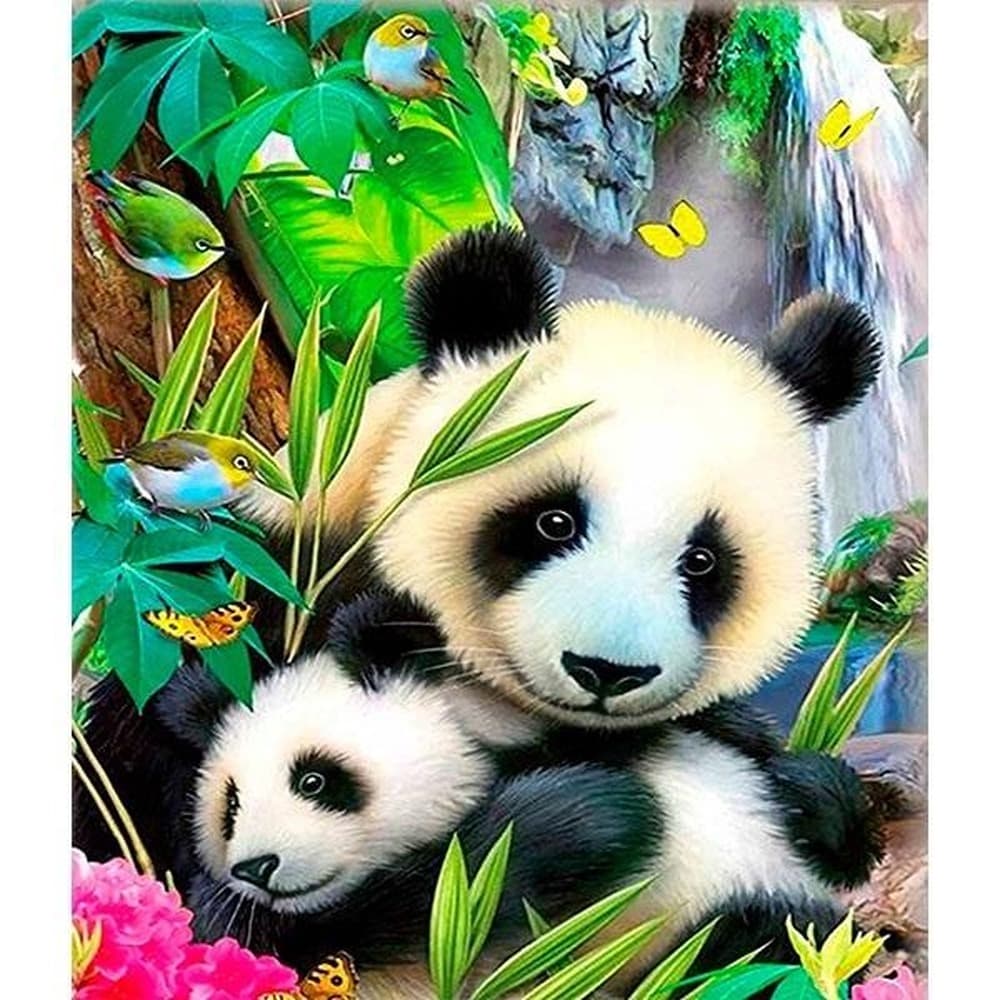 Mozaika diamentowa 5D Panda 40x30 cm