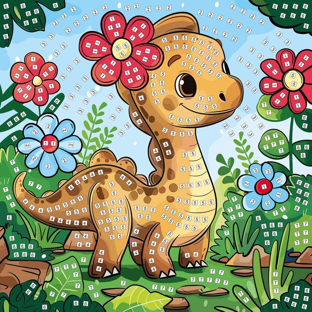 Mozaika piankowa Dinozaur 25x25 cm
