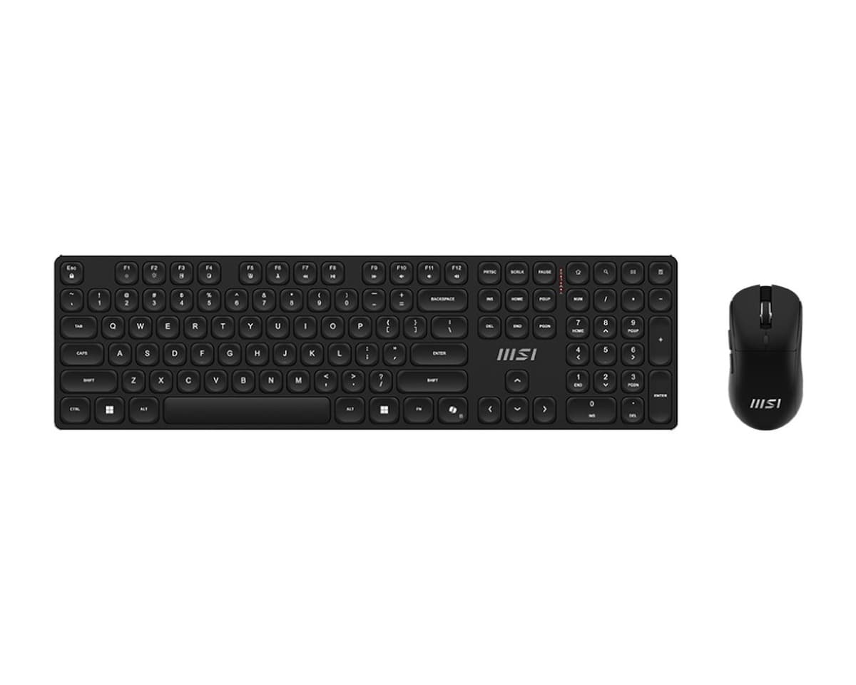 MSI FORGE K210 Bezprzewodowy zestaw klawiatura i mysz USB Czarny