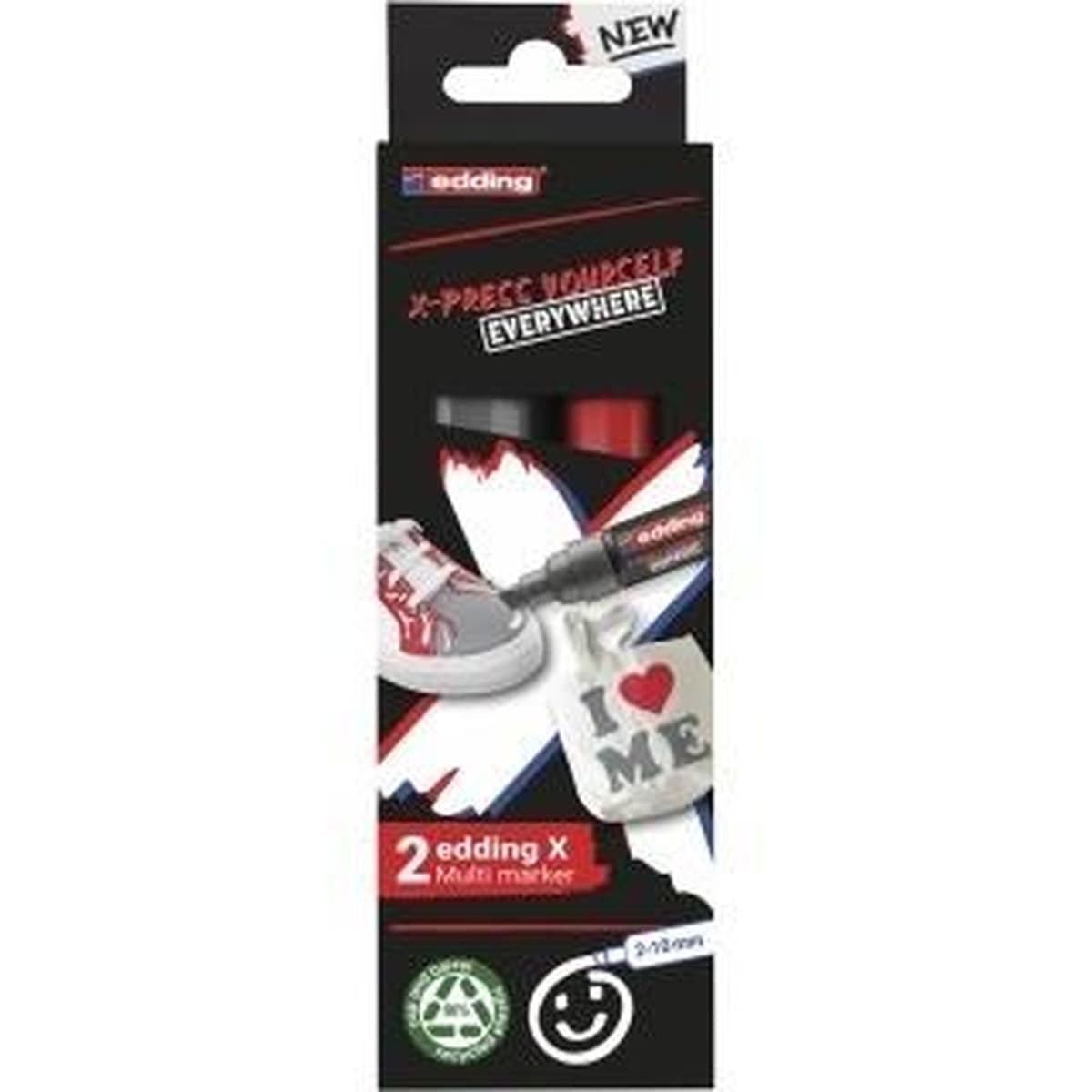 Multi marker szary i czerwony 2 sztuki