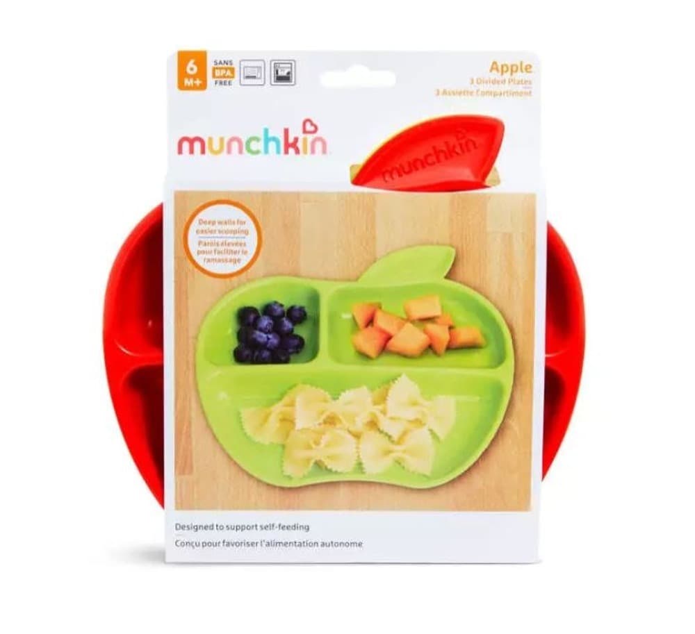 Munchkin Zestaw talerzyków w kształcie jabłek 3szt.